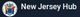 Seal of New Jersey next to the text "New Jersey Hub" on a dark background.