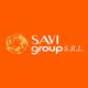 Logo di SAVI Group S.R.L., sfondo arancione con testo bianco e un globo stilizzato.