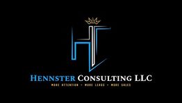 Logo of Hennster Consulting LLC with a stylized "HC" and crown, on a black background.