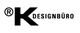 Logo mit einem großen "K" und dem Text "Designbüro" in Schwarz auf weißem Hintergrund.