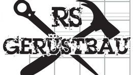 RS Gerüstbau-Logo mit Hammer und Schraubenschlüssel im Hintergrund.