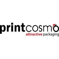 Logo of "Print Cosmo" with the tagline "attractive packaging" in black and red text.