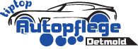 Grafik mit Auto-Skizze und dem Text "tiptop Autopflege Detmold".
