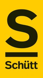 Gelbes Logo mit schwarzem "S" und dem Schriftzug "Schütt" darunter.