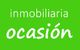 Texto blanco sobre fondo verde: "inmobiliaria ocasión".