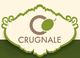Logo mit grünem und braunem Design und Text "Crugnale" in dekorativem Rahmen.
