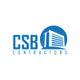 Logo of CSB Contractors with a stylized building in blue and white.