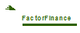 Logo mit grünem Flugzeug und dem Text "FactorFinance" darunter ein grüner Strich.