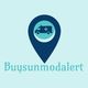 Map pin with ambulance icon and text "Buysunmodalert" on a light blue background.