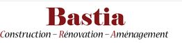 Texte "Bastia: Construction, Rénovation, Aménagement" en rouge sur fond blanc.