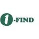 Green "1-FIND" text with the number one enclosed in a circle on a white background.