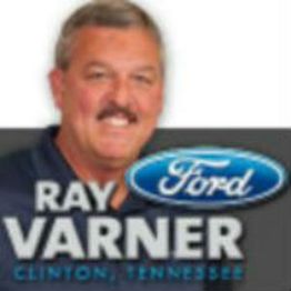 Man smiling next to a Ford logo, text: "Ray Varner, Clinton, Tennessee."