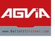 Logo AGVIA su sfondo rosso, sito web www.BallottiSistemi.com su sfondo grigio.