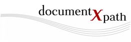 Logo mit Text "documentXpath" und geschwungenen Linien darunter.