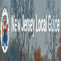 Blurry text reading "New Jersey Local Guide" with faint trees in the background.