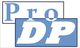 Blaues Logo mit den Buchstaben "Pro" und "DP" in verschiedenen Größen und Schattierungen.