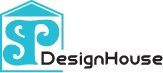 Logo of "DesignHouse" with a stylized "SP" in a turquoise house outline.