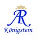 Blaues Logo "AR Königstein" mit goldener Krone und Ornament auf weißem Hintergrund.