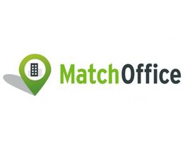 Logo: Grüner Standortmarker mit Gebäude, daneben der Schriftzug "MatchOffice".