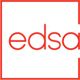 Red outline with "edsa" text inside, minimalistic design on a white background.