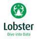 Grünes Logo mit Hummer und Text: "Lobster. Dive into Data".