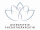 Lotusblüten-Logo mit den Worten "Osteopathin Physiotherapeutin" darunter.