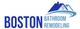 Logo of Boston Bathroom Remodeling with blue house roof design.