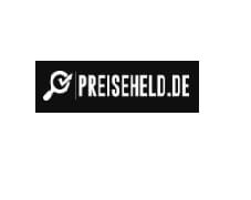 Schwarz-weißes Logo mit einem Schraubenschlüssel und dem Text "PREISEHELD.DE".