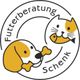 Hund mit Knochen und Katze mit Fisch im Logo der Futterberatung Schenk.