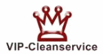 Rote Krone über dem Text "VIP-Cleanservice" auf weißem Hintergrund.