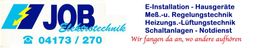 Firmenlogo mit Kontaktinfo; Elektrotechnik-Dienstleistungen: Installation, Hausgeräte, Notdienst.