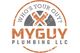 "My Guy Plumbing LLC logo with crossed wrenches and 'Who's Your Guy?' text."