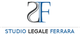 Logo con scritta "Studio Legale Ferrara" e iniziali stilizzate "SLF".