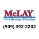 McLay logo with "A/C, Heating, Plumbing" text and phone number (909) 392-2202.