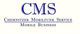 Logo mit den Buchstaben "CMS" und Text "Chemnitzer Mobilfunk Service Mobile Business".