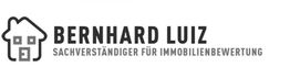 Logo mit Haus-Symbol. Text: Bernhard Luiz, Sachverständiger für Immobilienbewertung.