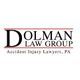 Logo of Dolman Law Group, Accident Injury Lawyers, PA, in bold black text with red lines.