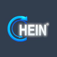 Logo mit blauem Kreis, der den Schriftzug „HEIN®“ in Weiß umgibt, auf dunkelgrauem Hintergrund.