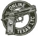 Logo of a handgun with text "Online Texas LTC" in a circular design.
