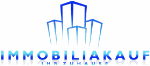 Logo mit stilisierten blauen Hochhäusern und dem Text "IMMOBILIAKAUF".