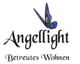 Logo von Angellight mit blauem Schmetterling, darunter Text "Betreutes Wohnen".