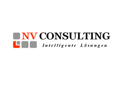 Logo von NV Consulting mit Slogan „Intelligente Lösungen“.