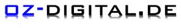 Logo mit der Aufschrift "OZ-DIGITAL.DE" in schwarz-blauer Schriftfarbe auf weißem Hintergrund.