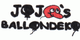 Logo mit Schrift "JoJo's Ballondeko", einige Buchstaben als Ballons gestaltet.