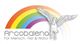 Logo mit Regenbogen, geflügeltem Pferd und Text "Arcobaleno - Für Mensch, Tier & Natur".