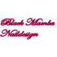 Text "Black Mamba Naildesign" in roter, geschwungener Schrift auf weißem Hintergrund.