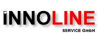 Logo mit Text "INNOLINE SERVICE GmbH" in Schwarz und Rot.
