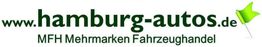 Logo: www.hamburg-autos.de, MFH Mehrmarken Fahrzeughandel, mit grüner Flagge rechts.