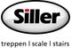 Logo mit dem Text "Siller" und darunter "treppen | scale | stairs" in einem ovalen Design.