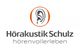 Logo von Hörakustik Schulz mit einem stilisierten Ohr und dem Slogan "hörenvollerleben".